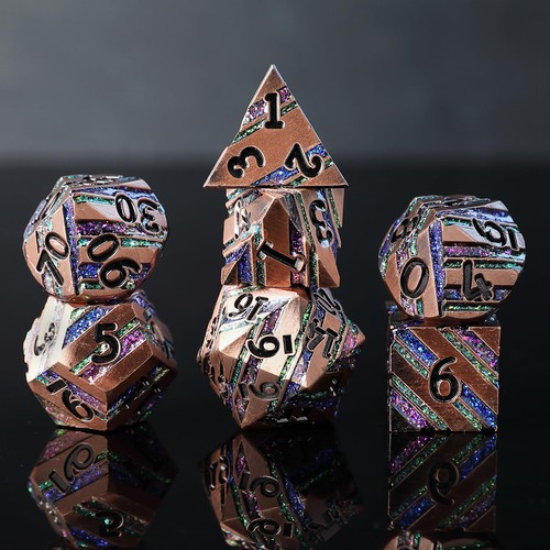 Set dadi dnd metallo 7 - set, in